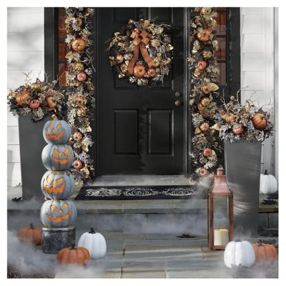 Pre-lit Jack-O-Lantern Topiary