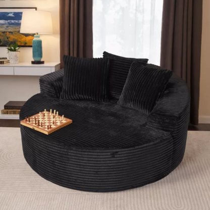 Limited Clearance Sale - 59" O-Shape Modular Couch, Plush Corduroy Fabric, No Assembly Required