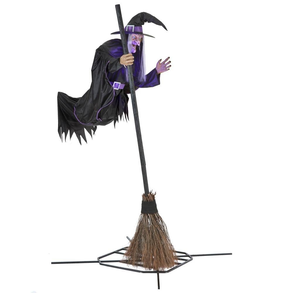 12 ft. Giant Sized Animated LED Hovering Witch