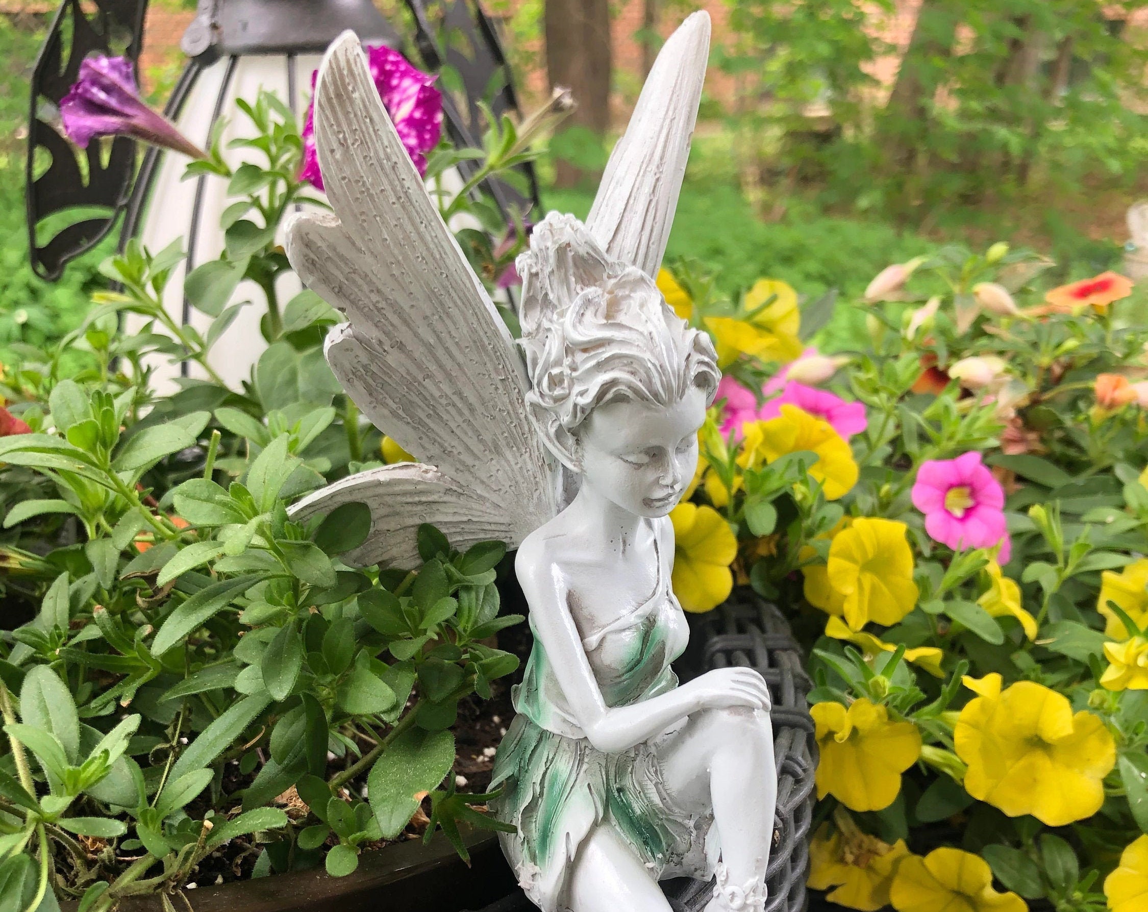 ( 2025 HOT SALE  )Garden Fairy Statue Goddess Angel Sitting Fairy Statue
