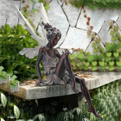 ( 2025 HOT SALE  )Garden Fairy Statue Goddess Angel Sitting Fairy Statue