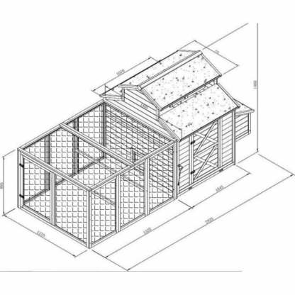Barn Red Prairie Chicken Coop, 6 to 8 Chicken