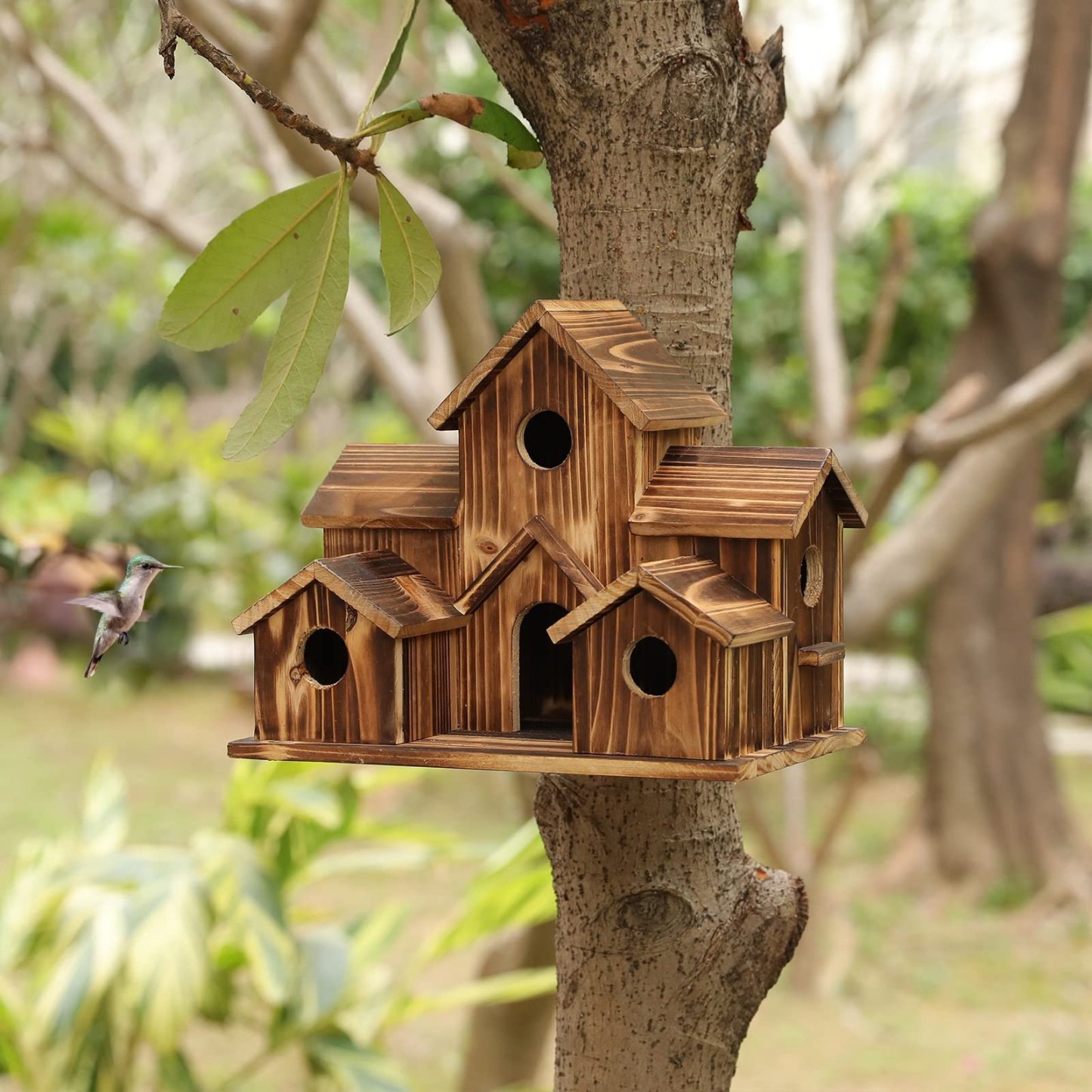 🔥Hot Sale -48% Off✨Handmade Wood Natural Feeder Decor