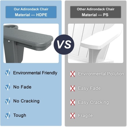 Last Day Clearance Sale=⛱️Mdeam Folding Outdoor Adirondack Chairs Weather Resistant for Patio