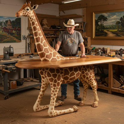 Clearance Sale🔥Limited Time Offer💖Handcrafted Wood Animal Shaped Tables