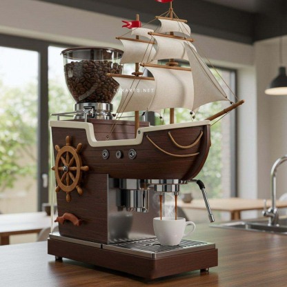 🔥Limited Time Offer💖Bold Design Pirate Ship Coffee Maker