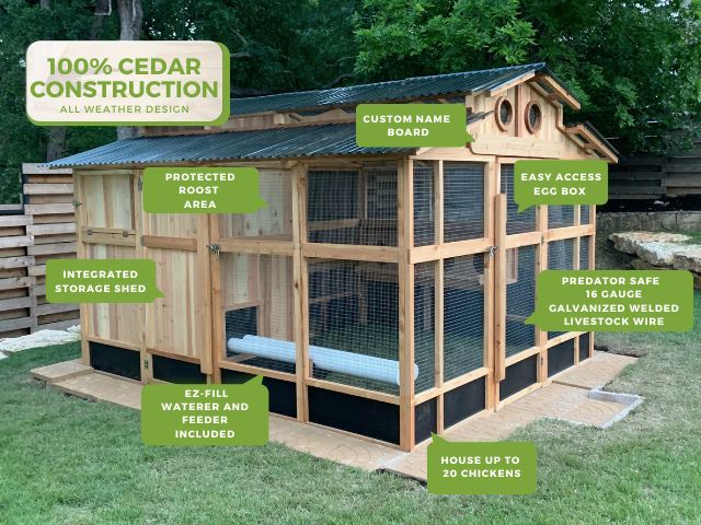 🔥🔥Heritage Chicken Coop | Model 12 Up to 20 Hens Self-Contained