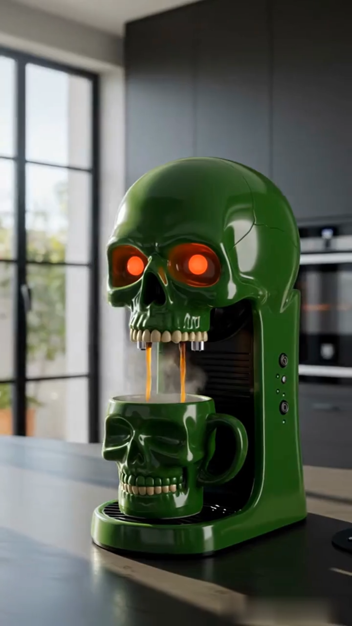 🔥Limited Time Offer💖Bold Design Skull Coffee Maker