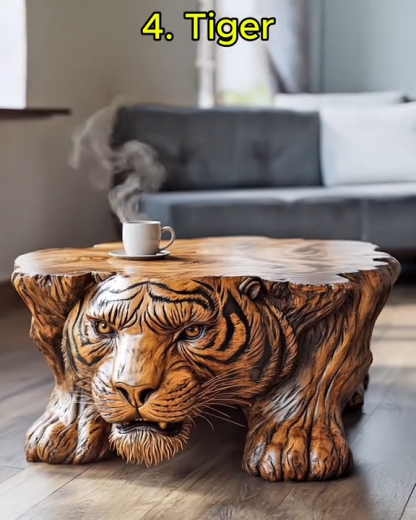 Clearance Sale🔥Limited Time Offer💖One Large Piece Of Wood Animal Shaped Coffee Tables