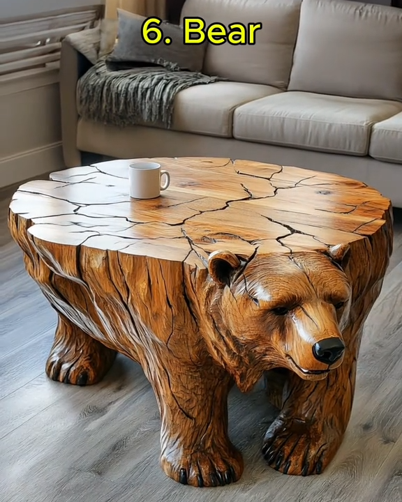 Clearance Sale🔥Limited Time Offer💖One Large Piece Of Wood Animal Shaped Coffee Tables