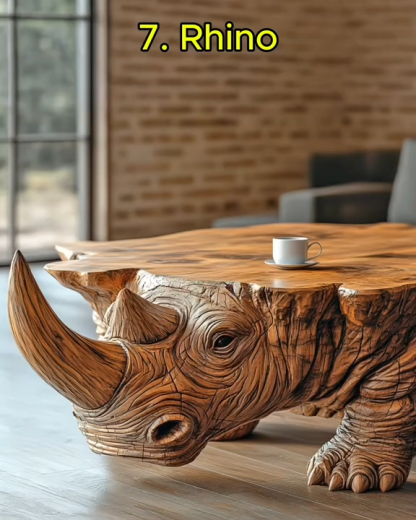 Clearance Sale🔥Limited Time Offer💖One Large Piece Of Wood Animal Shaped Coffee Tables
