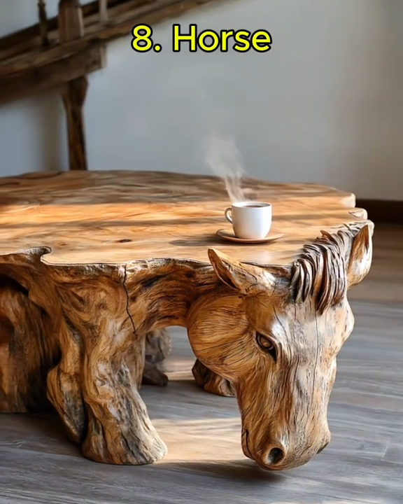 Clearance Sale🔥Limited Time Offer💖One Large Piece Of Wood Animal Shaped Coffee Tables