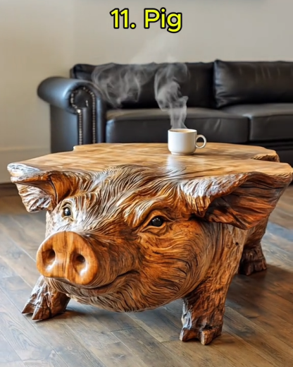 Clearance Sale🔥Limited Time Offer💖One Large Piece Of Wood Animal Shaped Coffee Tables
