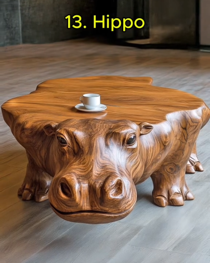 Clearance Sale🔥Limited Time Offer💖One Large Piece Of Wood Animal Shaped Coffee Tables