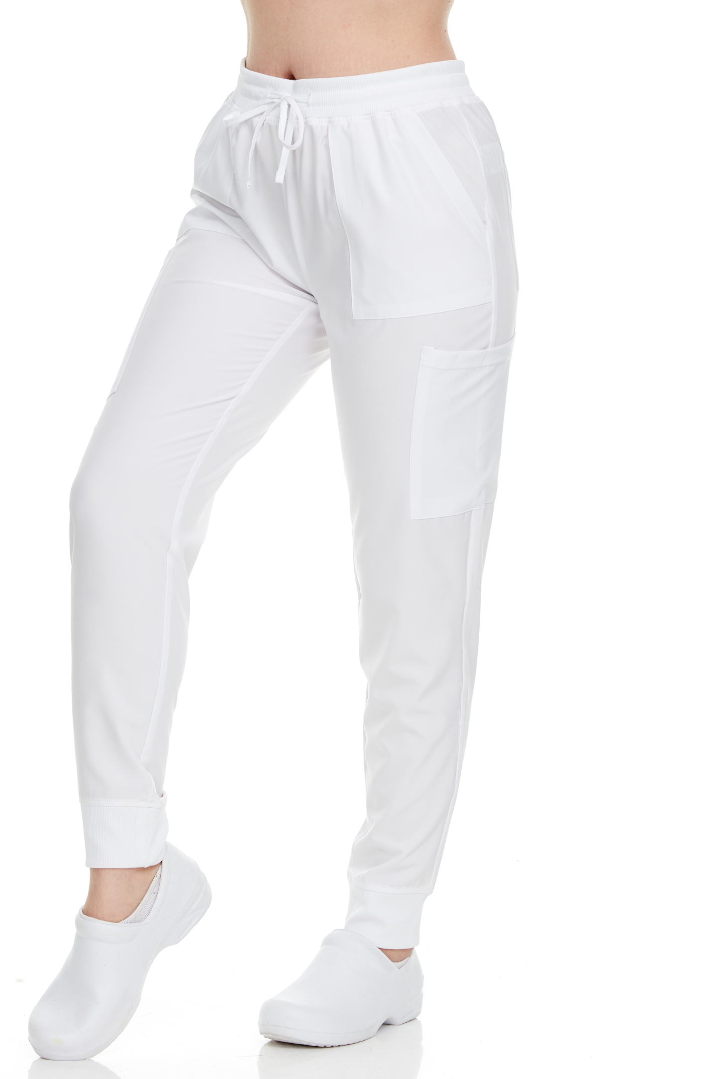 HEAL+WEAR Women's Jogger Scrub Pants – Stretch Waistband Uniform Bottoms with Multi-Pocket Design for Nursing, 4-Way Stretch,Spa, and Clinical Workwear DDP012