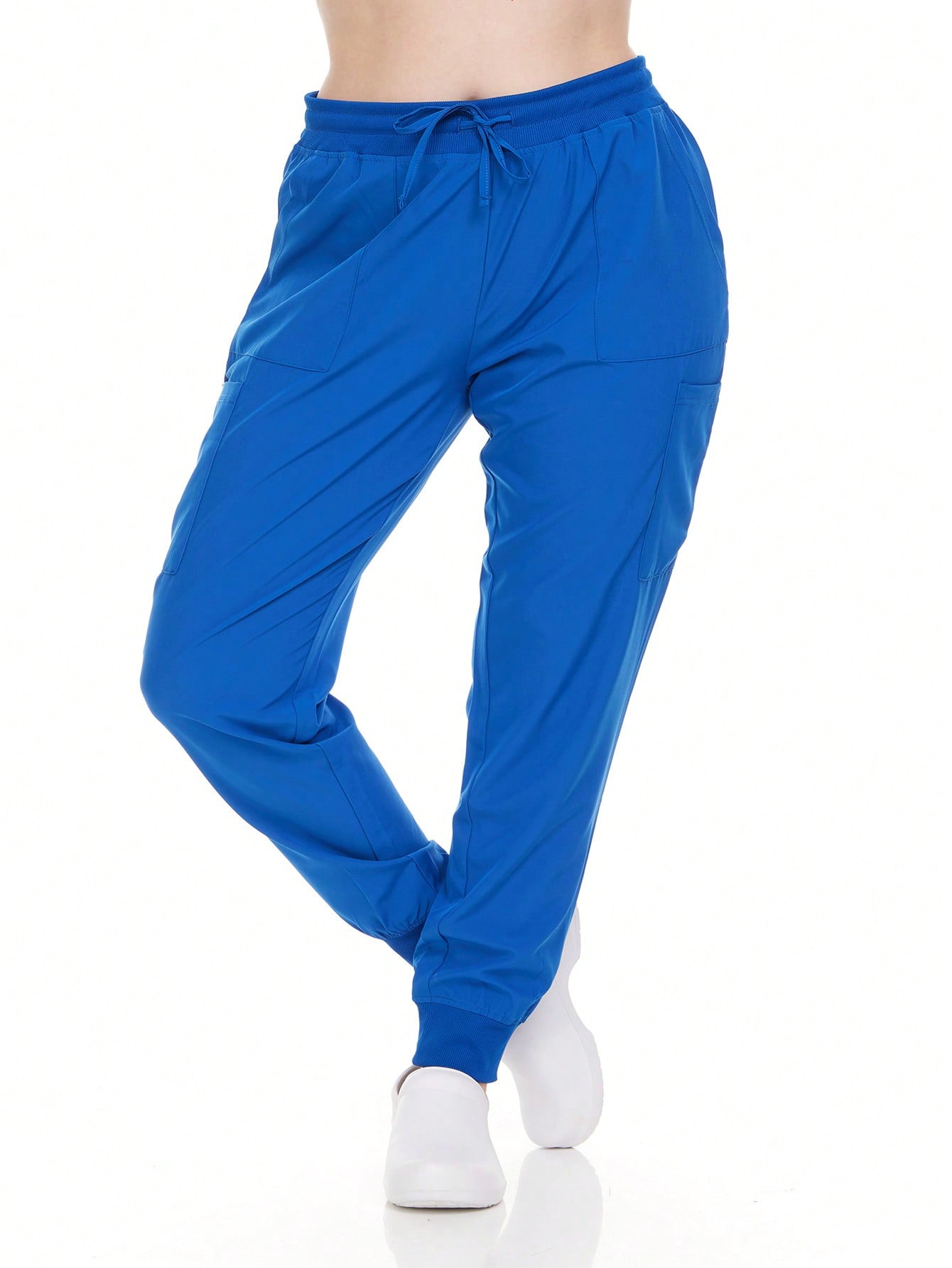 HEAL+WEAR Women's Jogger Scrub Pants – Stretch Waistband Uniform Bottoms with Multi-Pocket Design for Nursing, 4-Way Stretch,Spa, and Clinical Workwear DDP012