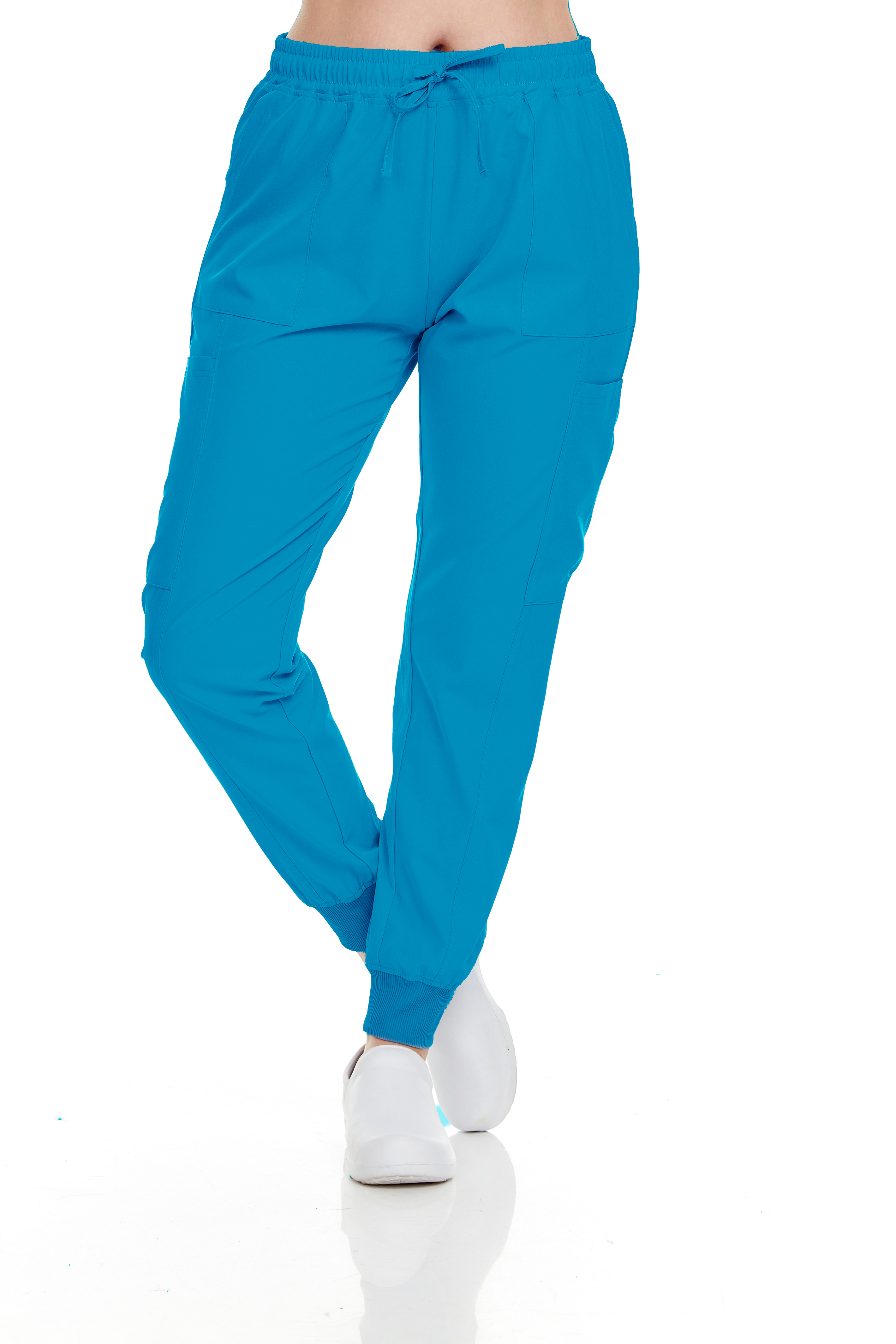HEAL+WEAR Women's Cargo Scrub Jogger Pants – 4-Way Stretch, Elastic Waist, Multiple Utility Pockets, Wrinkle-Resistant, Workwear for Nurses & Healthcare Professionals DDP015