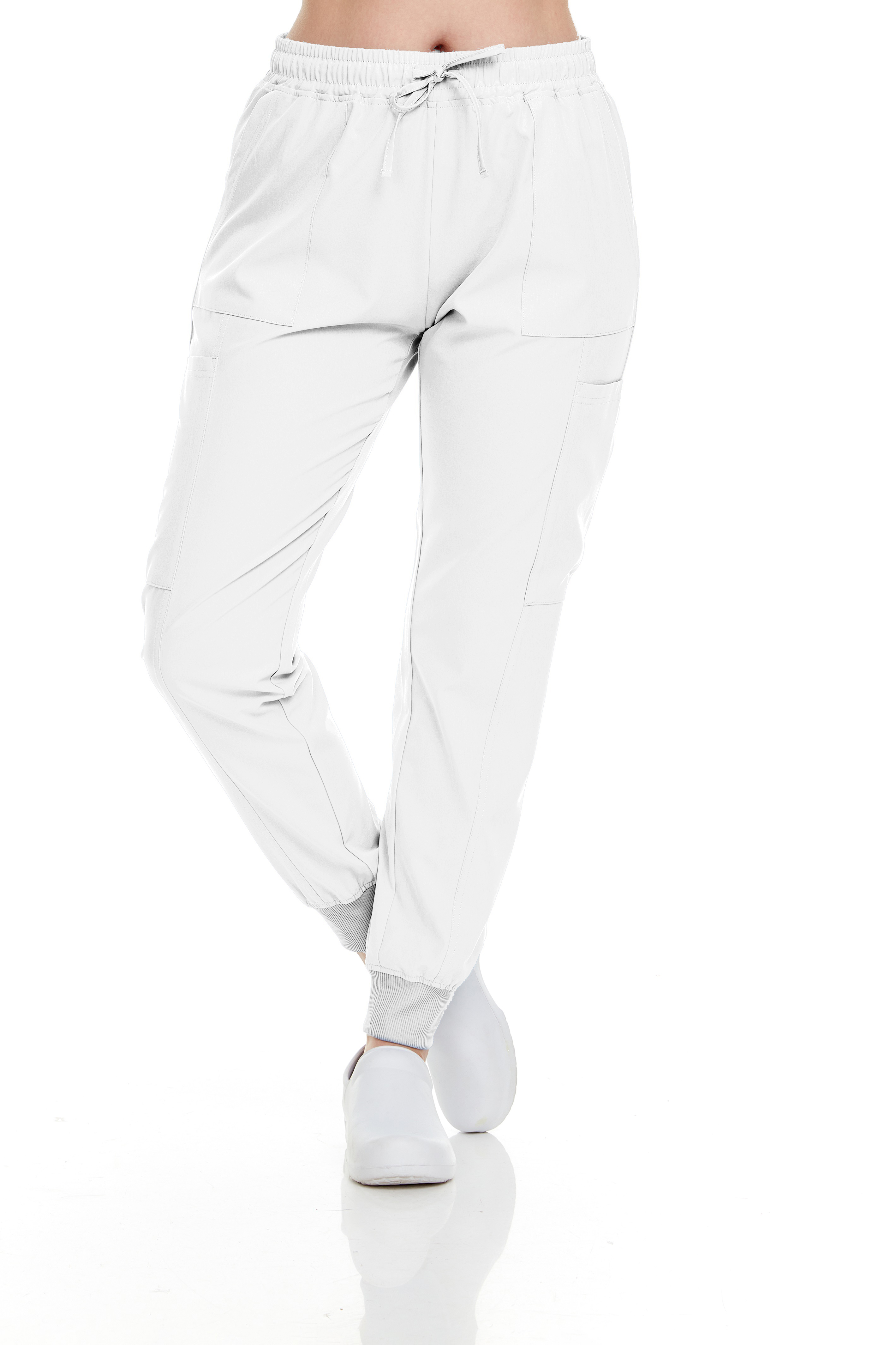 HEAL+WEAR Women's Cargo Scrub Jogger Pants – 4-Way Stretch, Elastic Waist, Multiple Utility Pockets, Wrinkle-Resistant, Workwear for Nurses & Healthcare Professionals DDP015