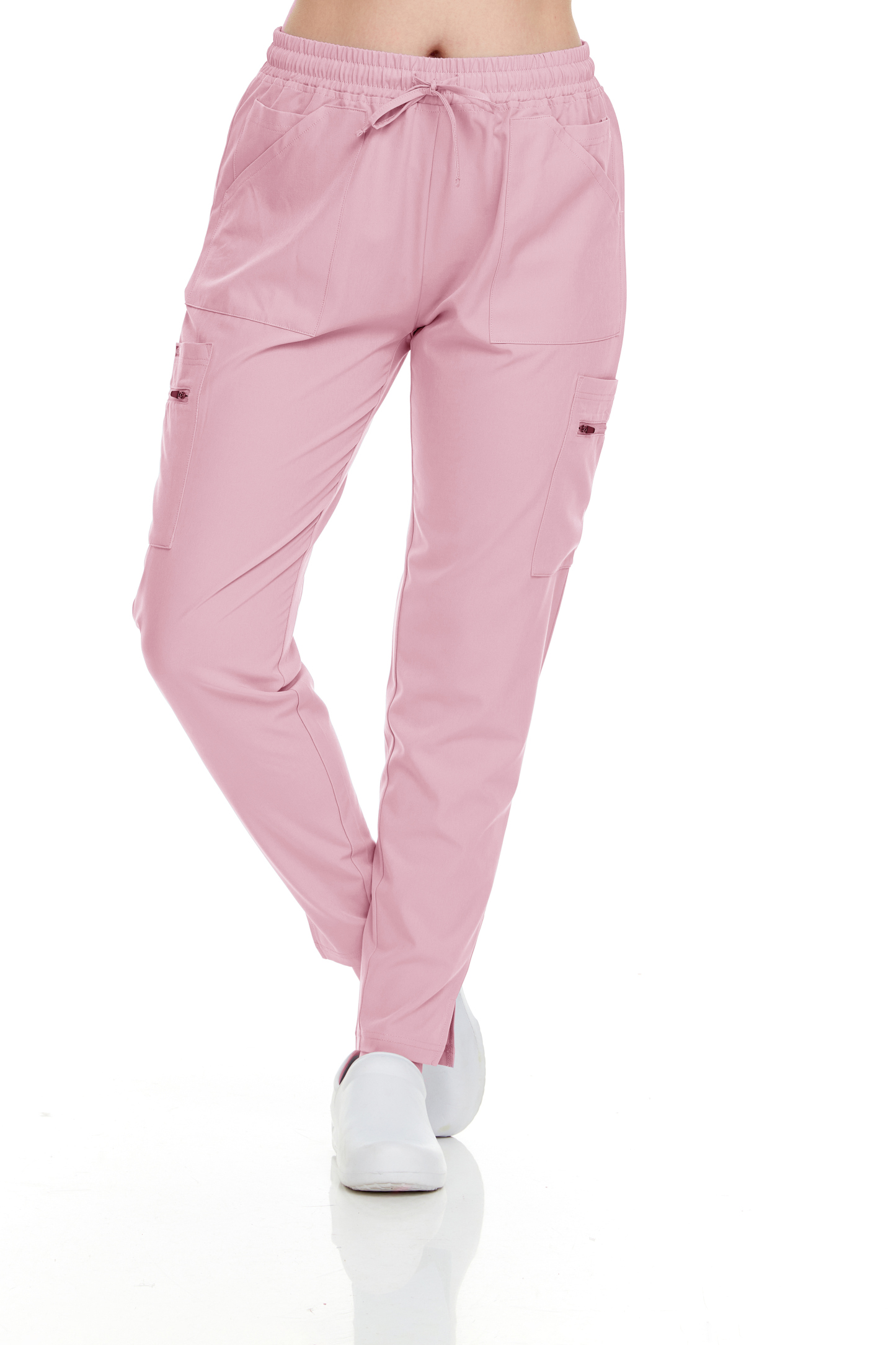 HEAL+WEAR Women's Slim Fit Scrub Pants – Vibrant Colors, Drawstring Waist, Zipper Pockets, 4-Way Stretch, Wrinkle-Resistant Medical Workwear for Nurses & Healthcare Staff DDP016