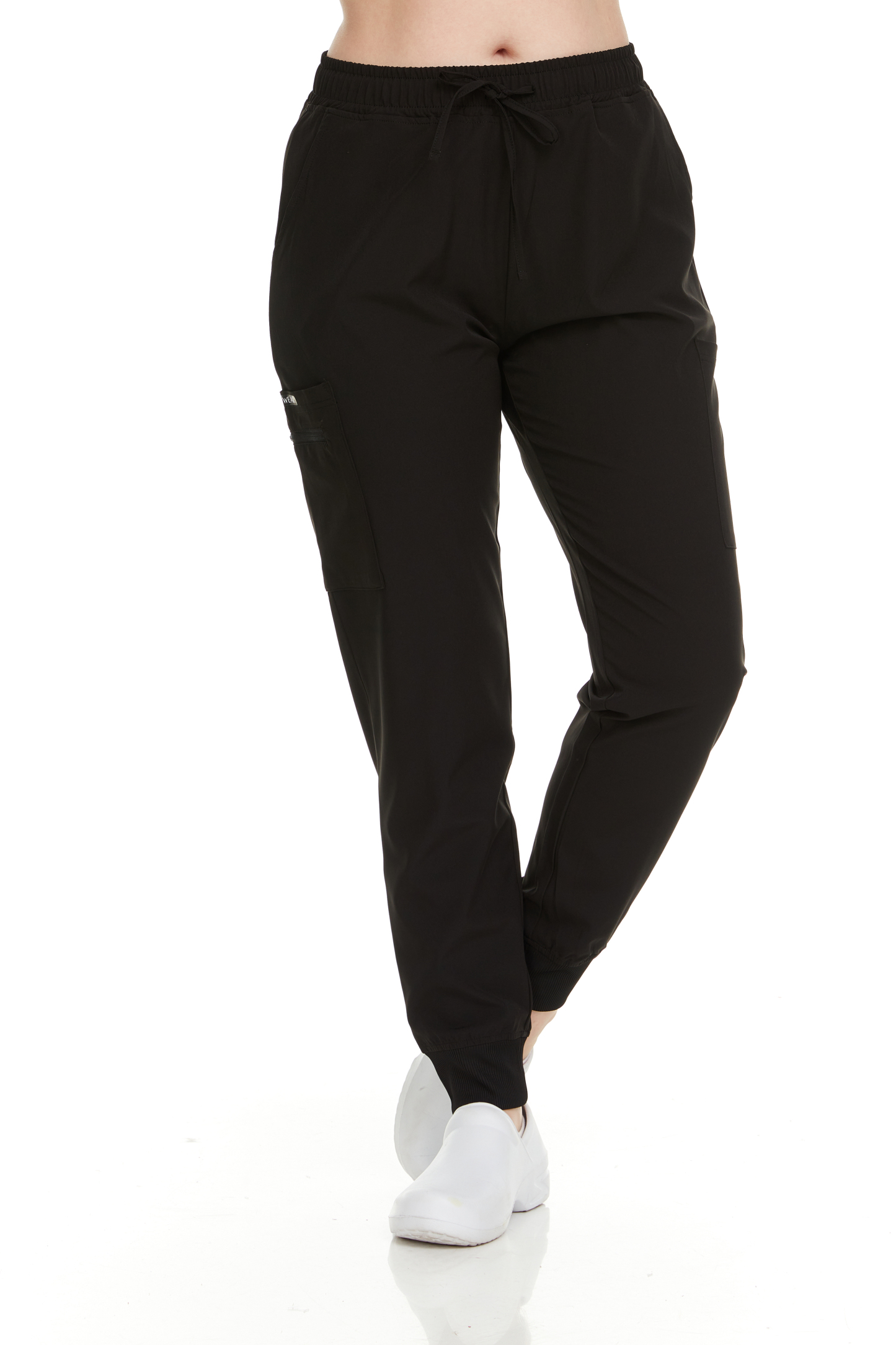 HEAL+WEAR Women's Jogger Scrub Pants – Stretchy, Lightweight Medical Cargo Pants with Pockets – 4-Way Stretch - Elastic Waist & Drawstring – Multiple Colors Available DDP013
