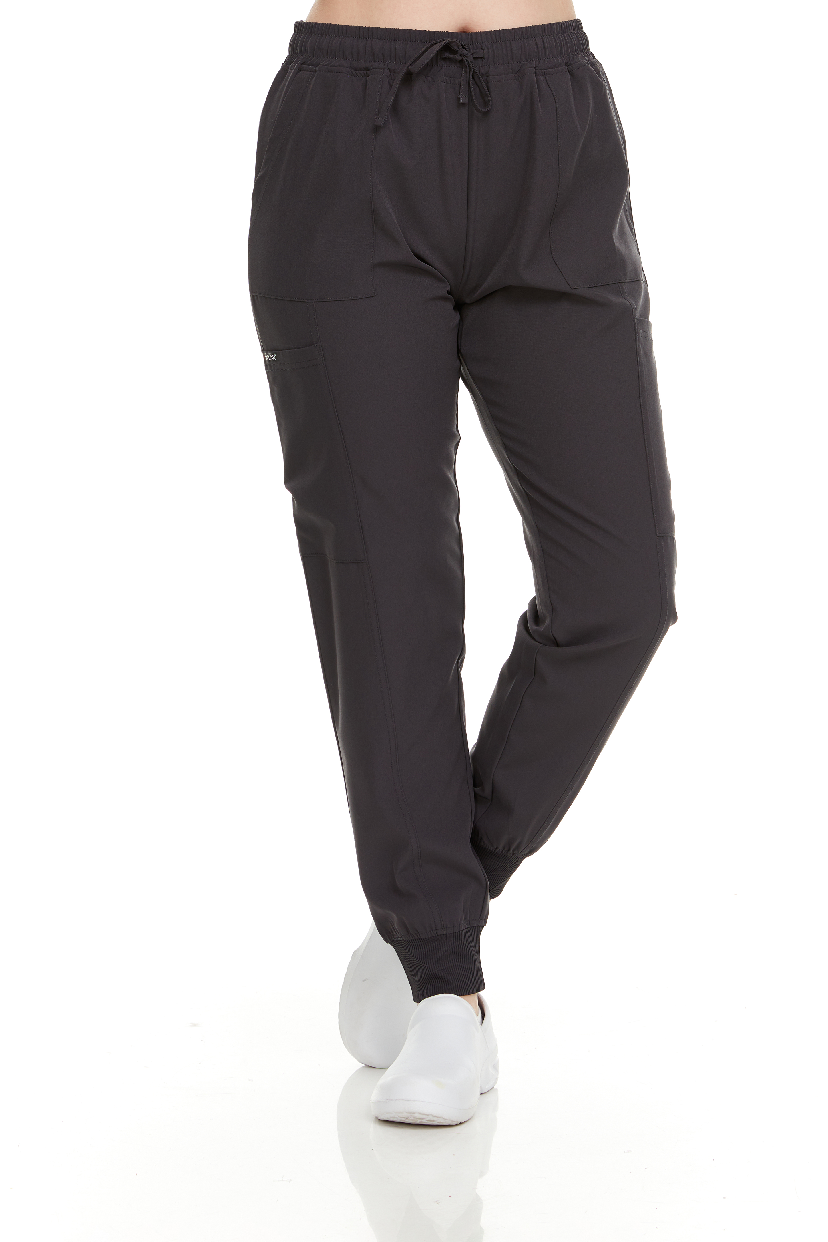 HEAL+WEAR Women's Cargo Scrub Jogger Pants – 4-Way Stretch, Elastic Waist, Multiple Utility Pockets, Wrinkle-Resistant, Workwear for Nurses & Healthcare Professionals DDP015