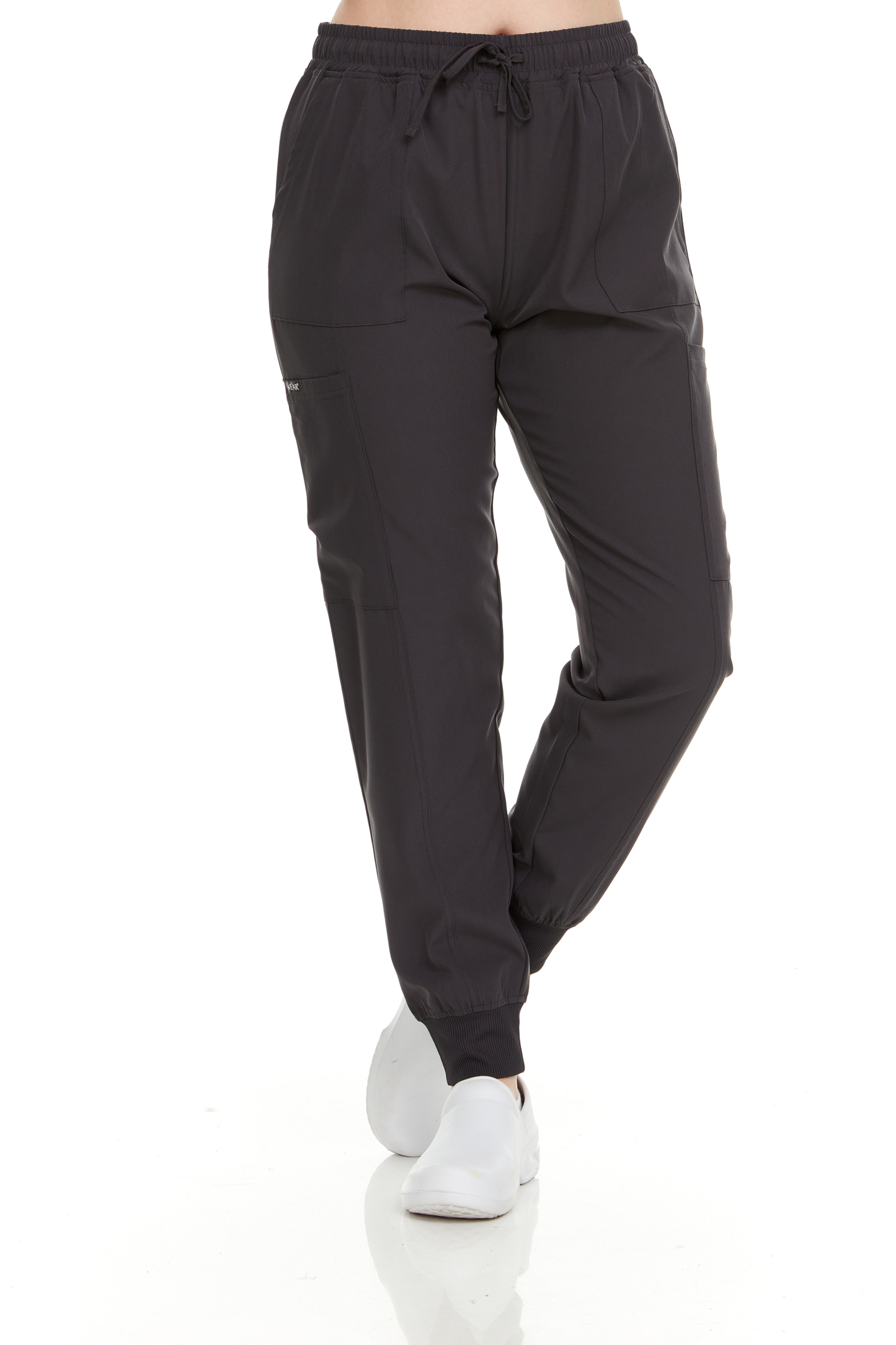 HEAL+WEAR Women's Cargo Scrub Jogger Pants – 4-Way Stretch, Elastic Waist, Multiple Utility Pockets, Wrinkle-Resistant, Workwear for Nurses & Healthcare Professionals DDP015