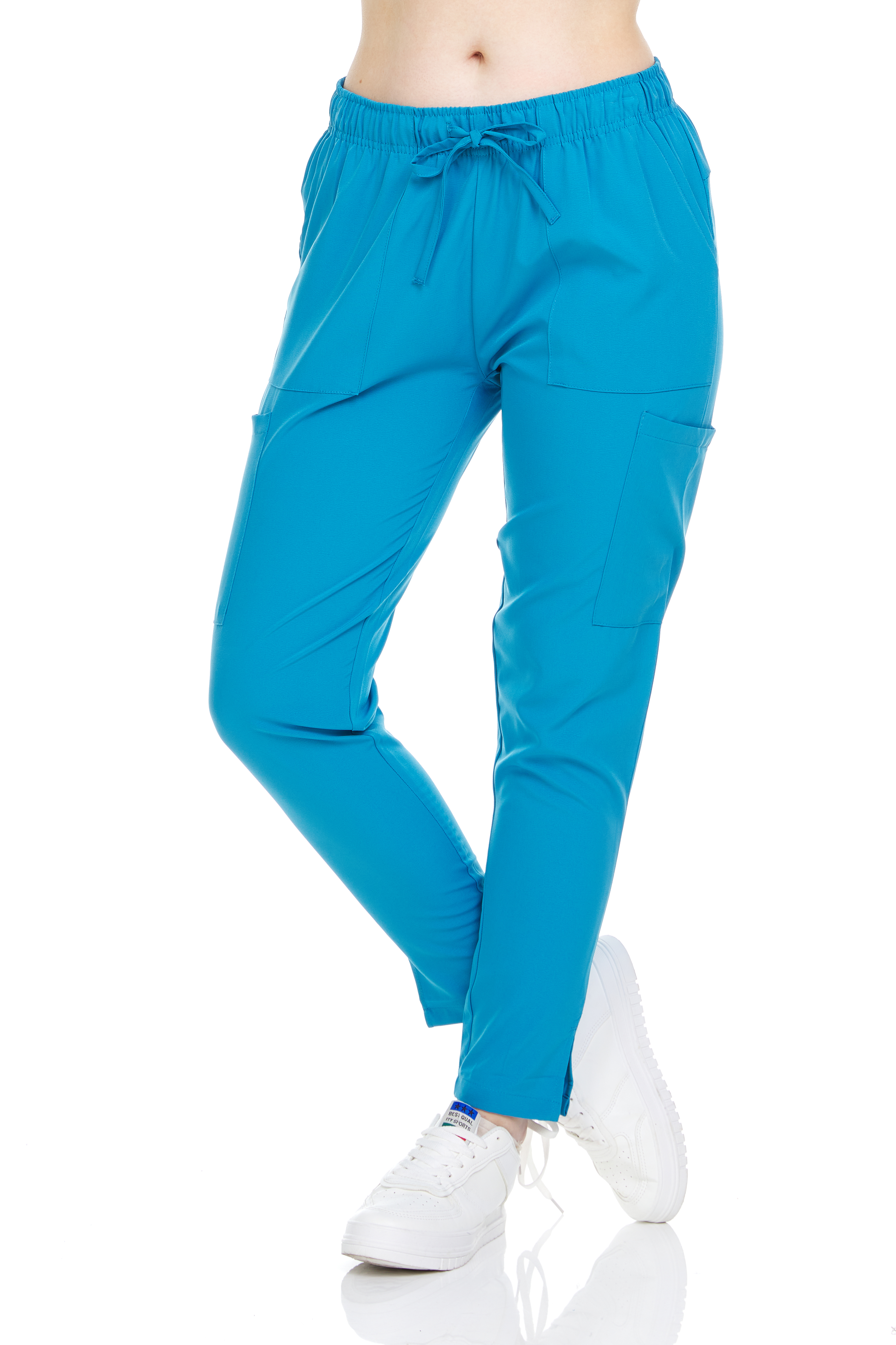 HEAL+WEAR Women's Tapered Scrub Pants – 4-Way Stretch - Stretch Slim Fit Medical Uniform Bottoms with Pockets, Soft Lightweight Workwear for Nurses & Healthcare