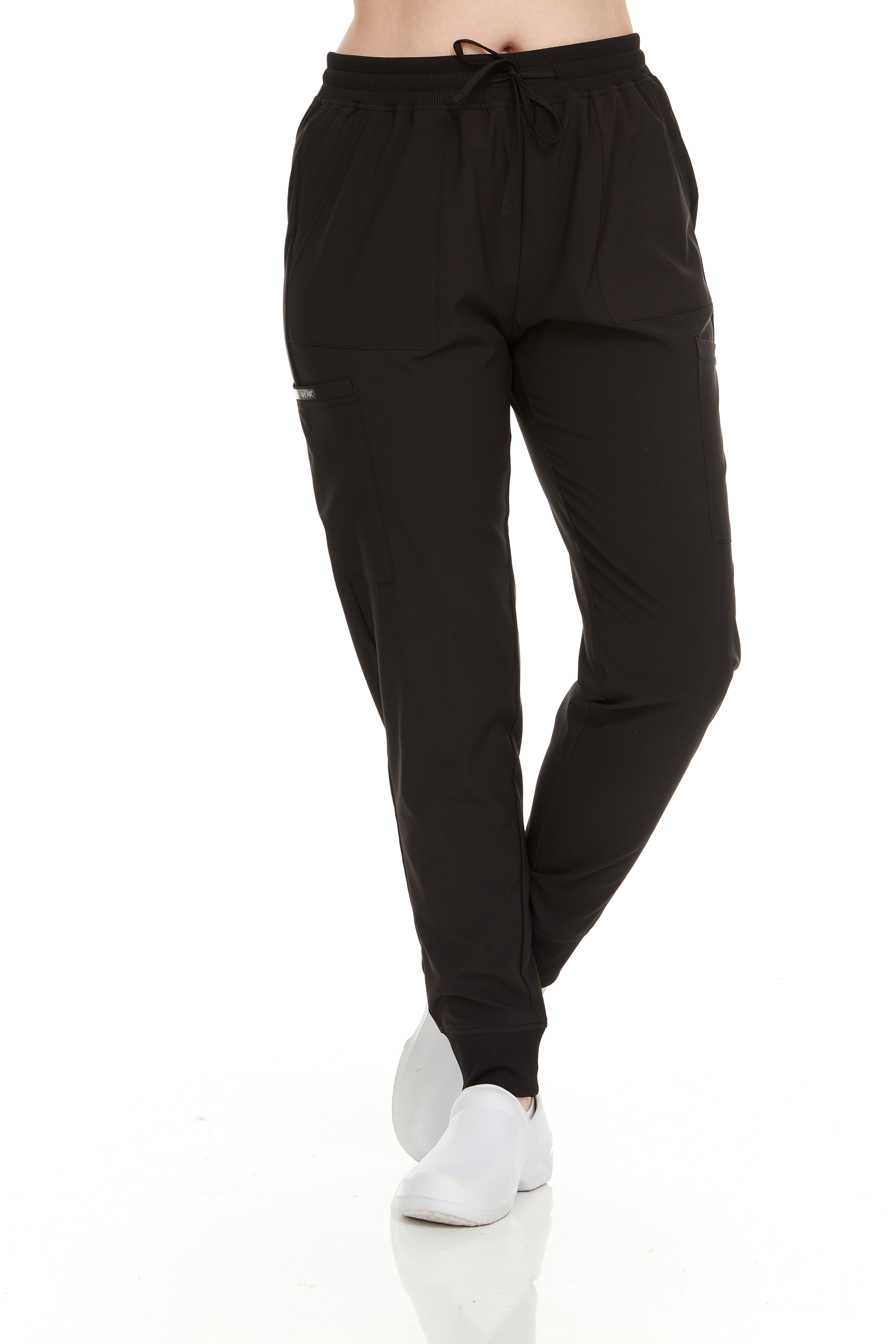 HEAL+WEAR Women's Jogger Scrub Pants – Stretch Waistband Uniform Bottoms with Multi-Pocket Design for Nursing, 4-Way Stretch,Spa, and Clinical Workwear DDP012