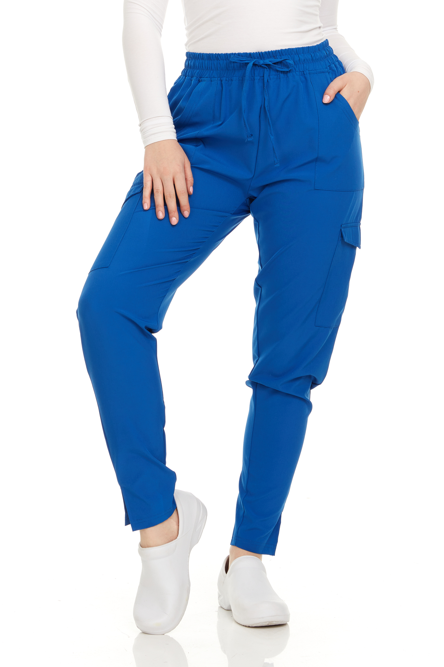 HEAL+WEAR Women's Stretch Scrub Pants – Tapered Fit Medical Joggers with Pockets, Wrinkle-Free & Quick-Dry – Multiple Colors Available-4-Way Stretch