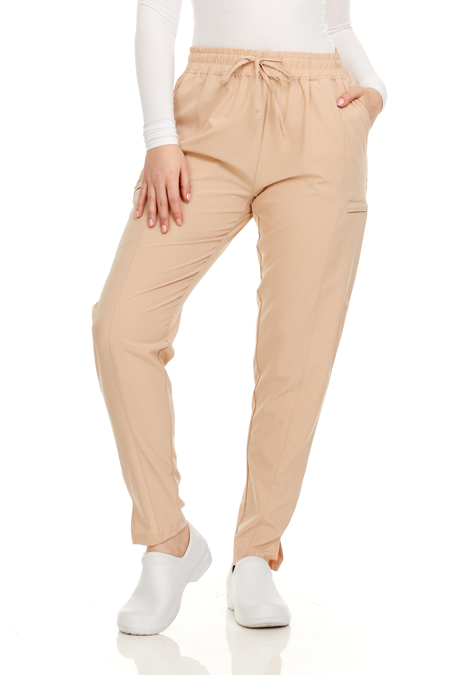 HEAL+WEAR Women's Scrub Pants with Pockets – Stretch Jogger Medical Workwear,4-Way Stretch, Elastic Waist Nurse Uniform Bottoms DDP020
