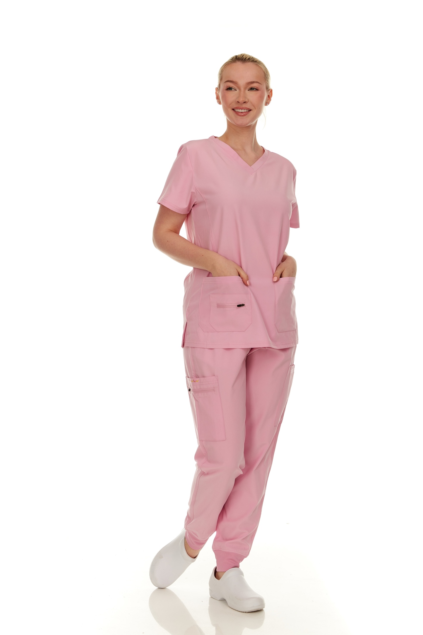 Scrubs for Women Set - Stretch V-Neck Scrub Top & Jogger Pant - Wrinkle-Resistant, Multiple Pockets, 4-Way Stretch - Comfortable, Comfort