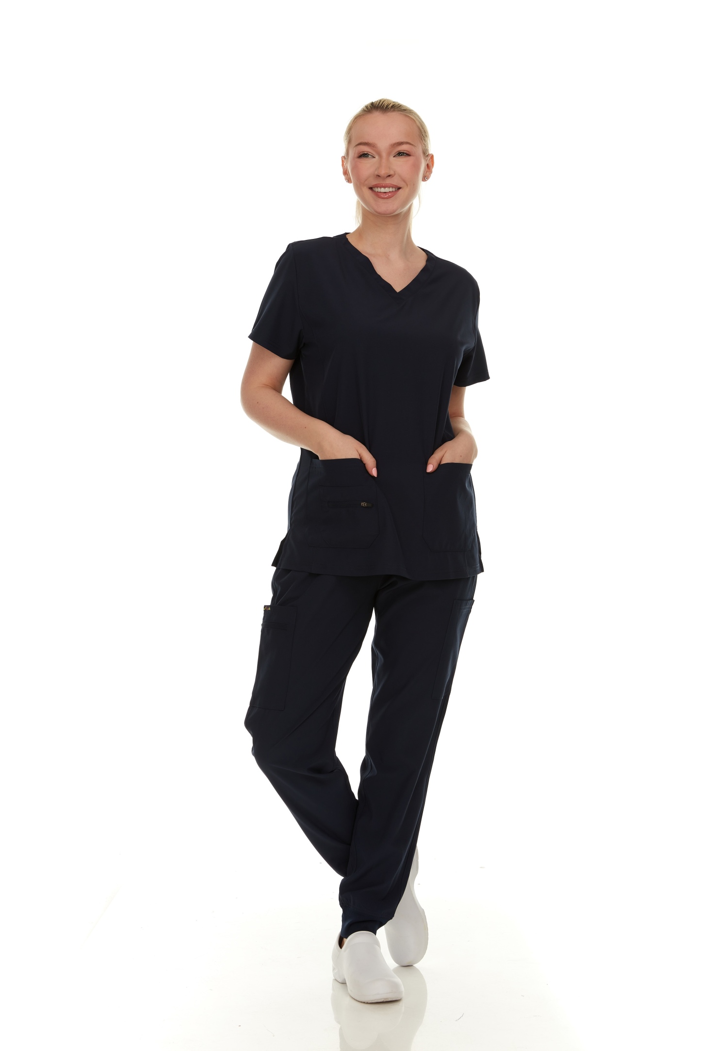 Scrubs for Women Set - Stretch V-Neck Scrub Top & Jogger Pant - Wrinkle-Resistant, Multiple Pockets, 4-Way Stretch - Comfortable, Comfort