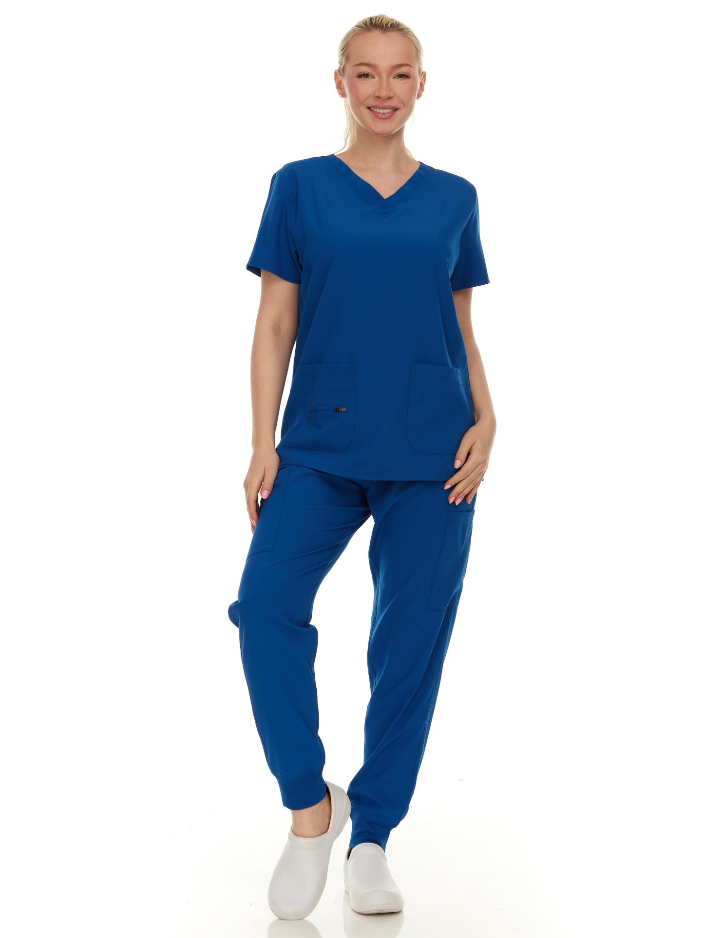 Scrubs for Women Set - Stretch V-Neck Scrub Top & Jogger Pant - Wrinkle-Resistant, Multiple Pockets, 4-Way Stretch - Comfortable, Comfort