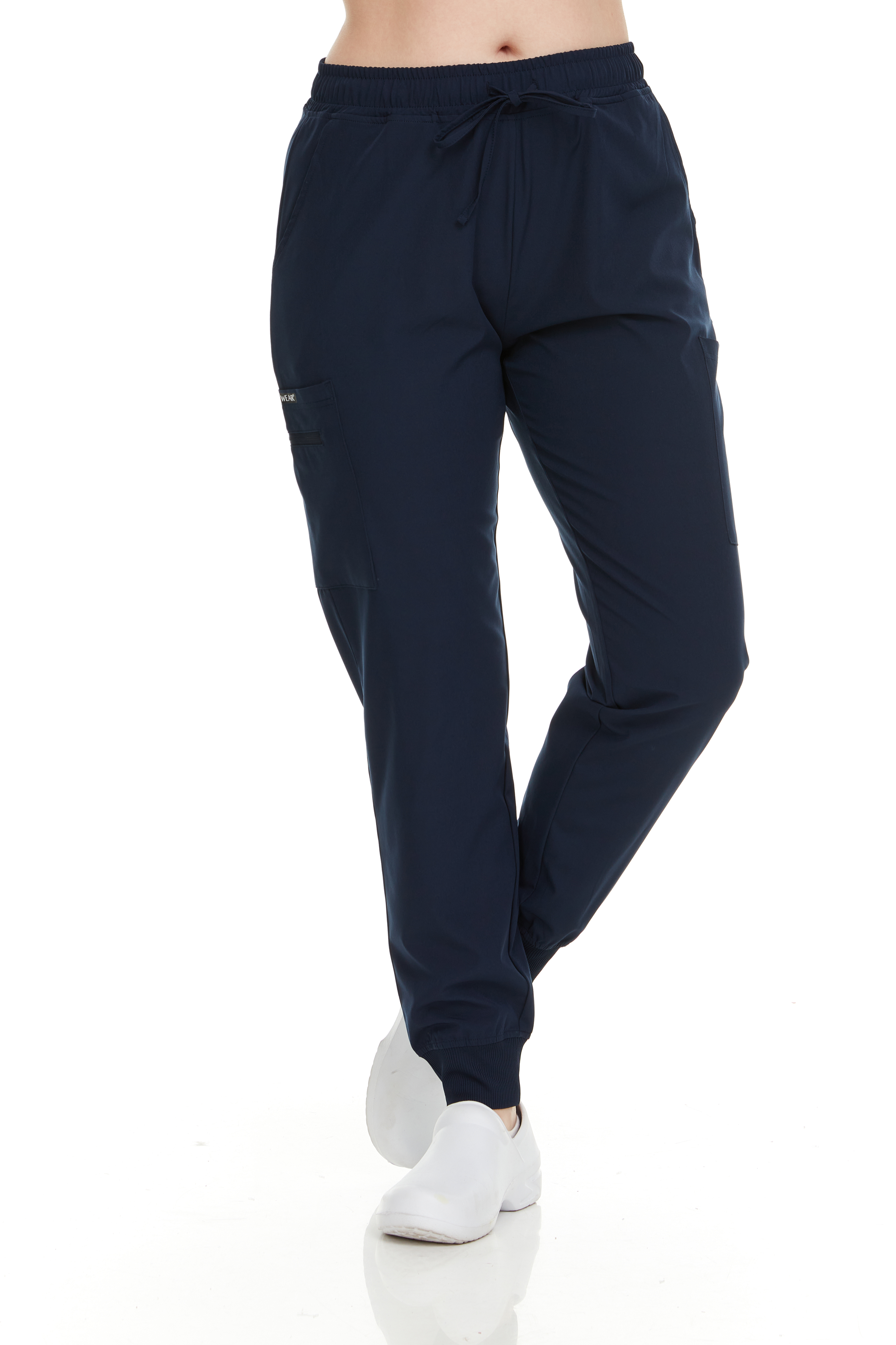 HEAL+WEAR Women's Jogger Scrub Pants – Stretchy, Lightweight Medical Cargo Pants with Pockets – 4-Way Stretch - Elastic Waist & Drawstring – Multiple Colors Available DDP013