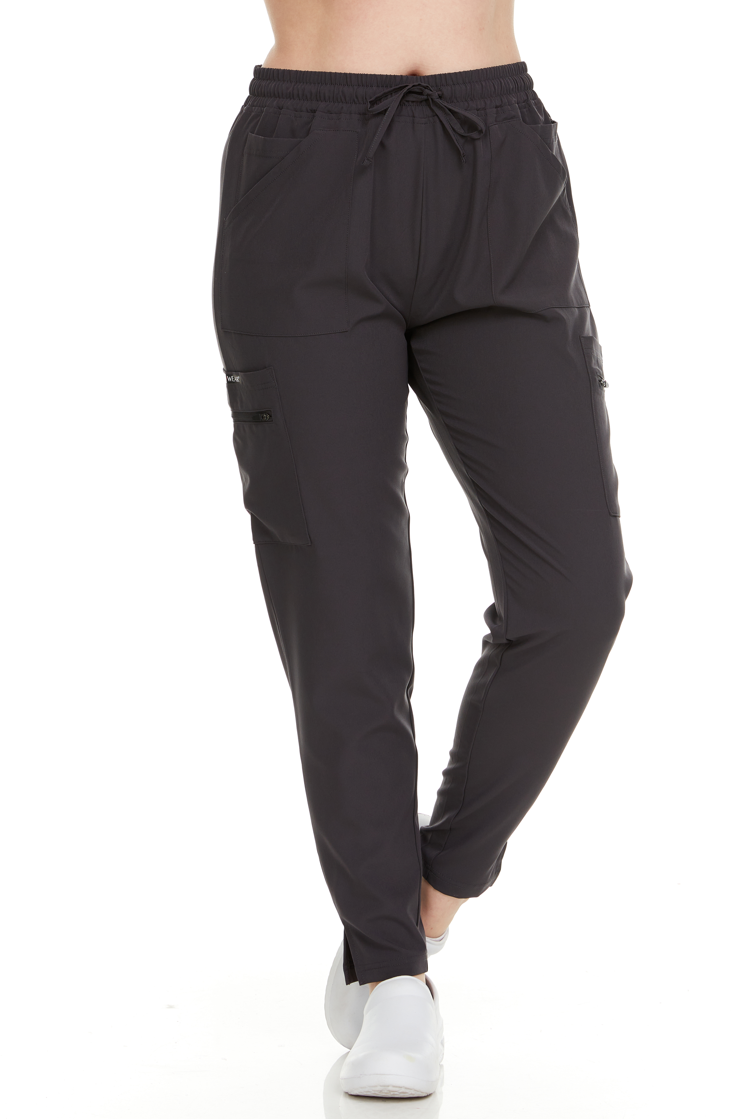 HEAL+WEAR Women's Slim Fit Scrub Pants – Vibrant Colors, Drawstring Waist, Zipper Pockets, 4-Way Stretch, Wrinkle-Resistant Medical Workwear for Nurses & Healthcare Staff DDP016