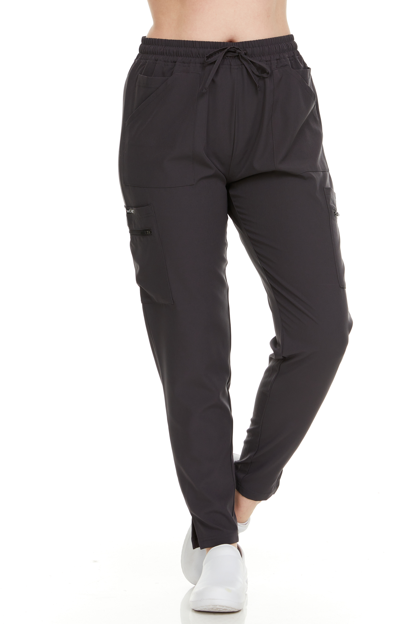 HEAL+WEAR Women's Slim Fit Scrub Pants – Vibrant Colors, Drawstring Waist, Zipper Pockets, 4-Way Stretch, Wrinkle-Resistant Medical Workwear for Nurses & Healthcare Staff DDP016