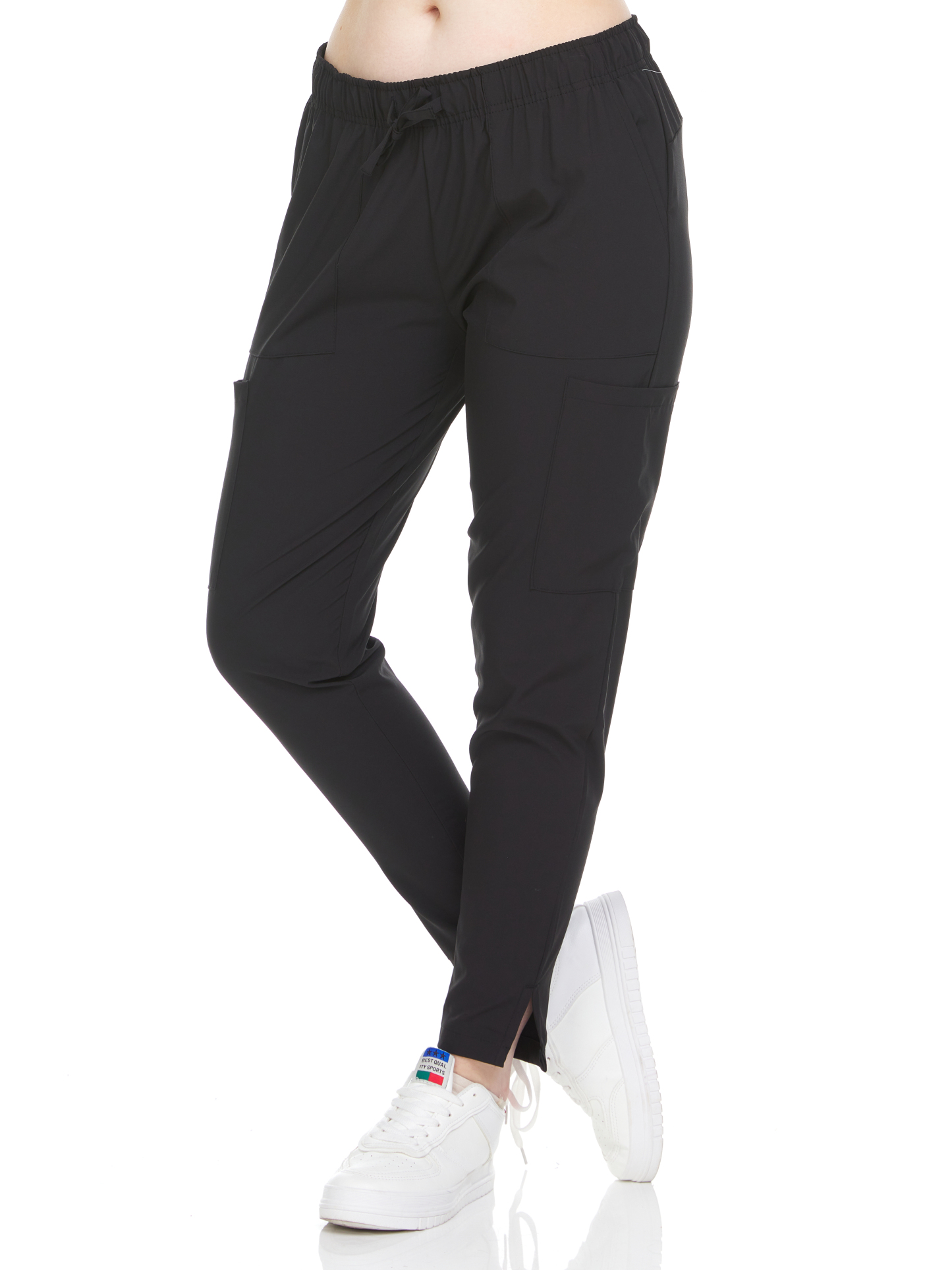 HEAL+WEAR Women's Tapered Scrub Pants – 4-Way Stretch - Stretch Slim Fit Medical Uniform Bottoms with Pockets, Soft Lightweight Workwear for Nurses & Healthcare