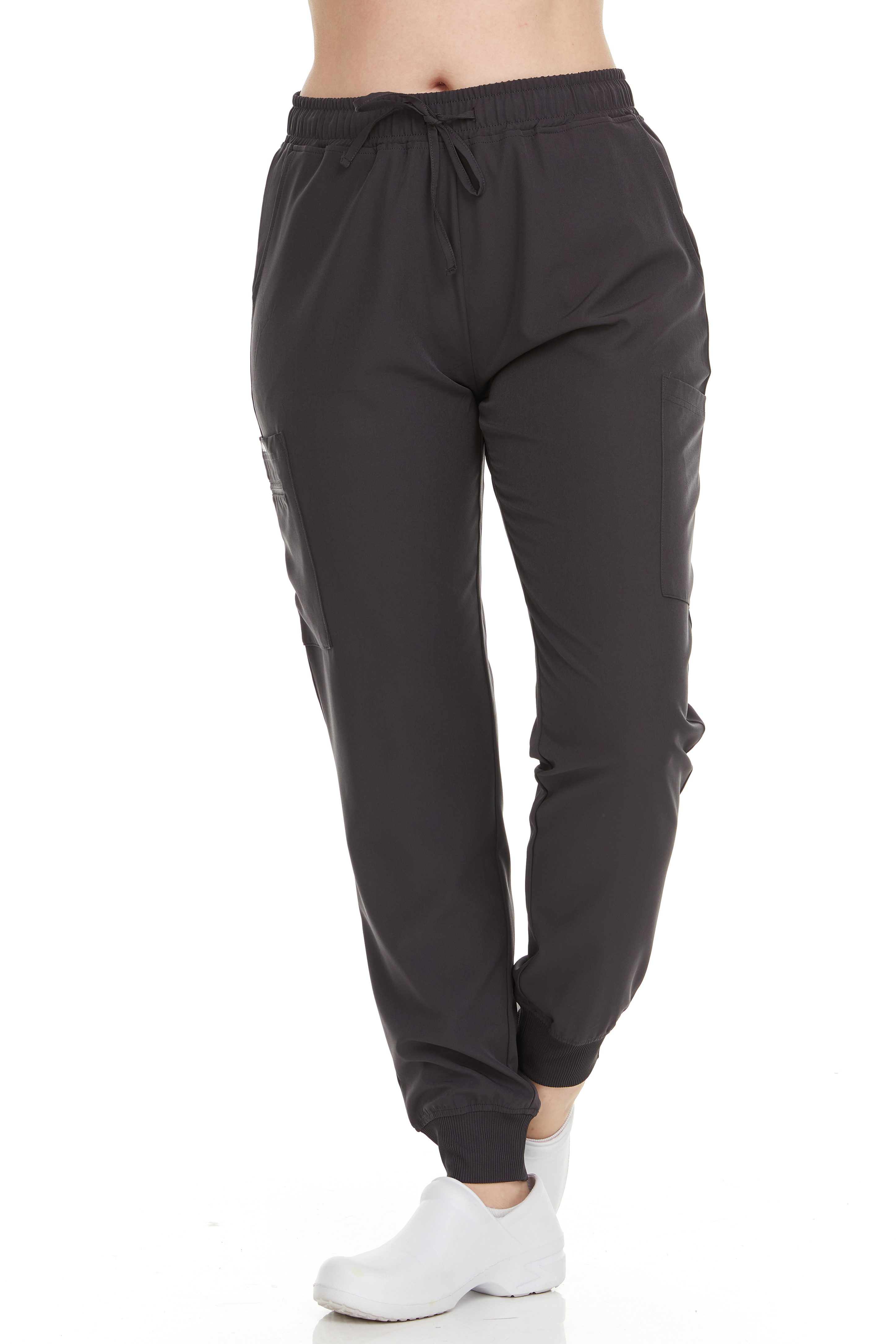 HEAL+WEAR Women's Jogger Scrub Pants – Stretchy, Lightweight Medical Cargo Pants with Pockets – 4-Way Stretch - Elastic Waist & Drawstring – Multiple Colors Available DDP013