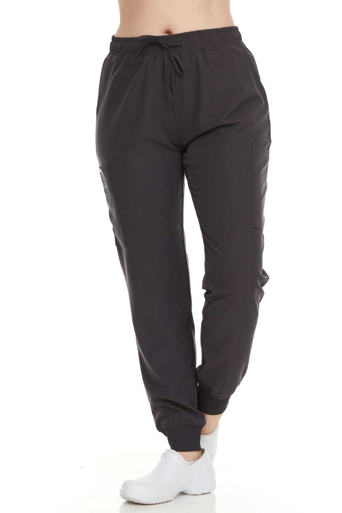 HEAL+WEAR Women's Jogger Scrub Pants – Stretchy, Lightweight Medical Cargo Pants with Pockets – 4-Way Stretch - Elastic Waist & Drawstring – Multiple Colors Available DDP013