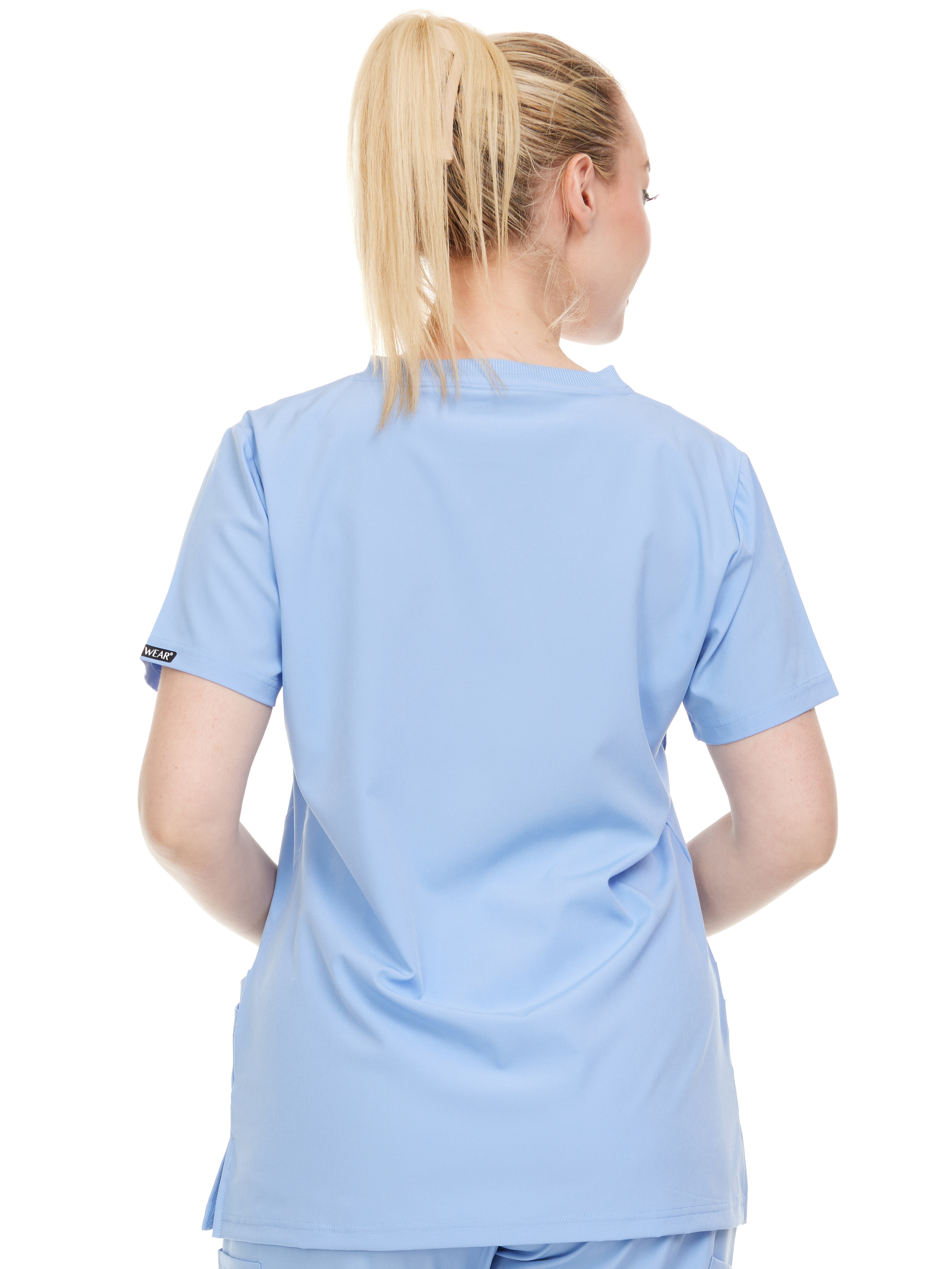 HEAL+WEAR Women's V-Neck Stretch Medical Scrub Top with 2 Utility Pockets – 4-Way Stretch - Soft, Breathable & Professional Fit