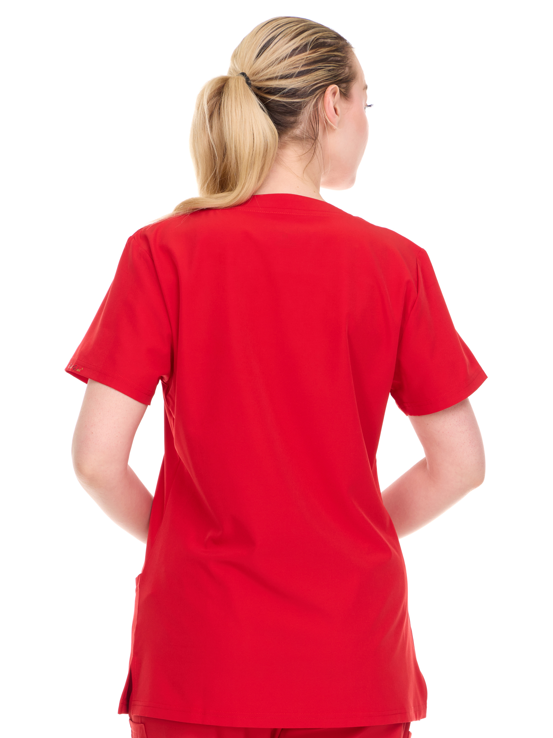 HEAL+WEAR Womens V-Neck Scrub Top with Utility Pockets – Soft Stretch Nursing Uniform Shirt for Healthcare Workers - 4-Way Stretch