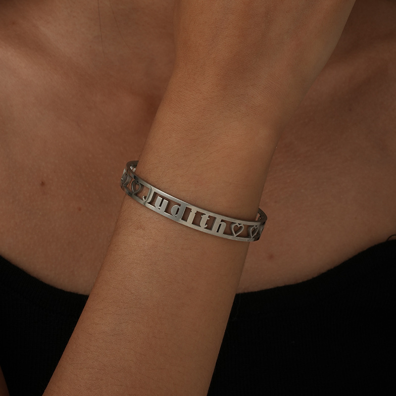 Customized Name Bangle Bracelet