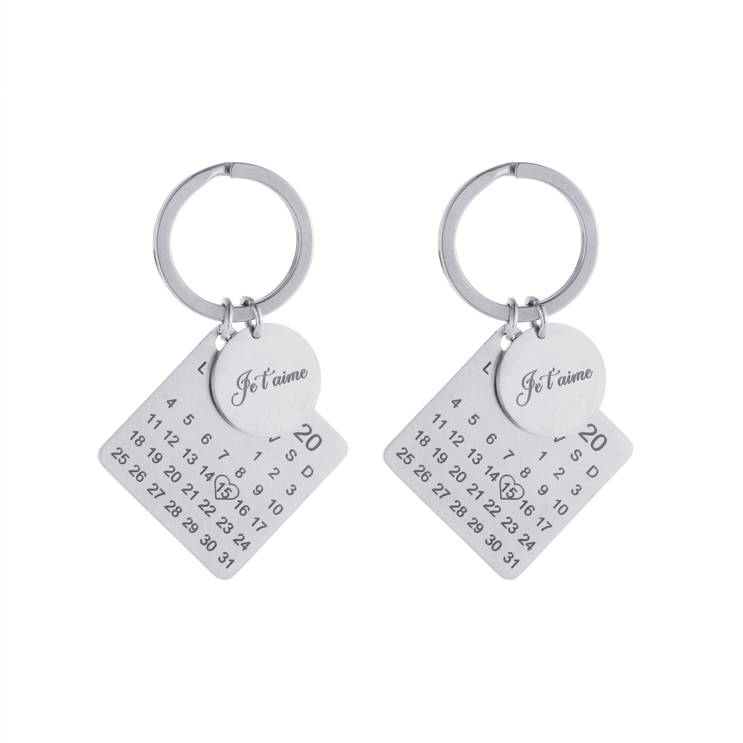 Custom Keychains with Calendar Dates and Names-Spefeel