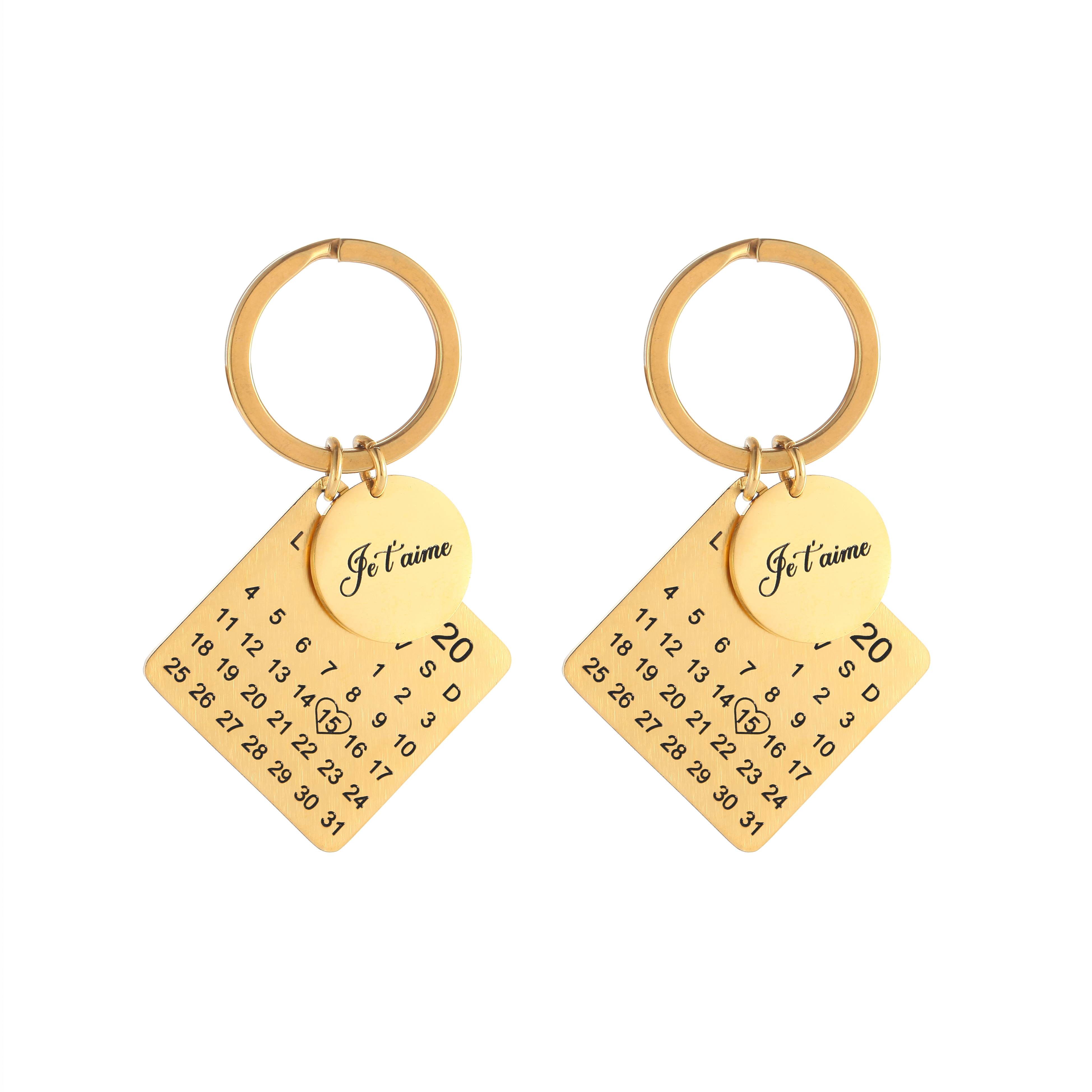 Custom Keychains with Calendar Dates and Names-Spefeel