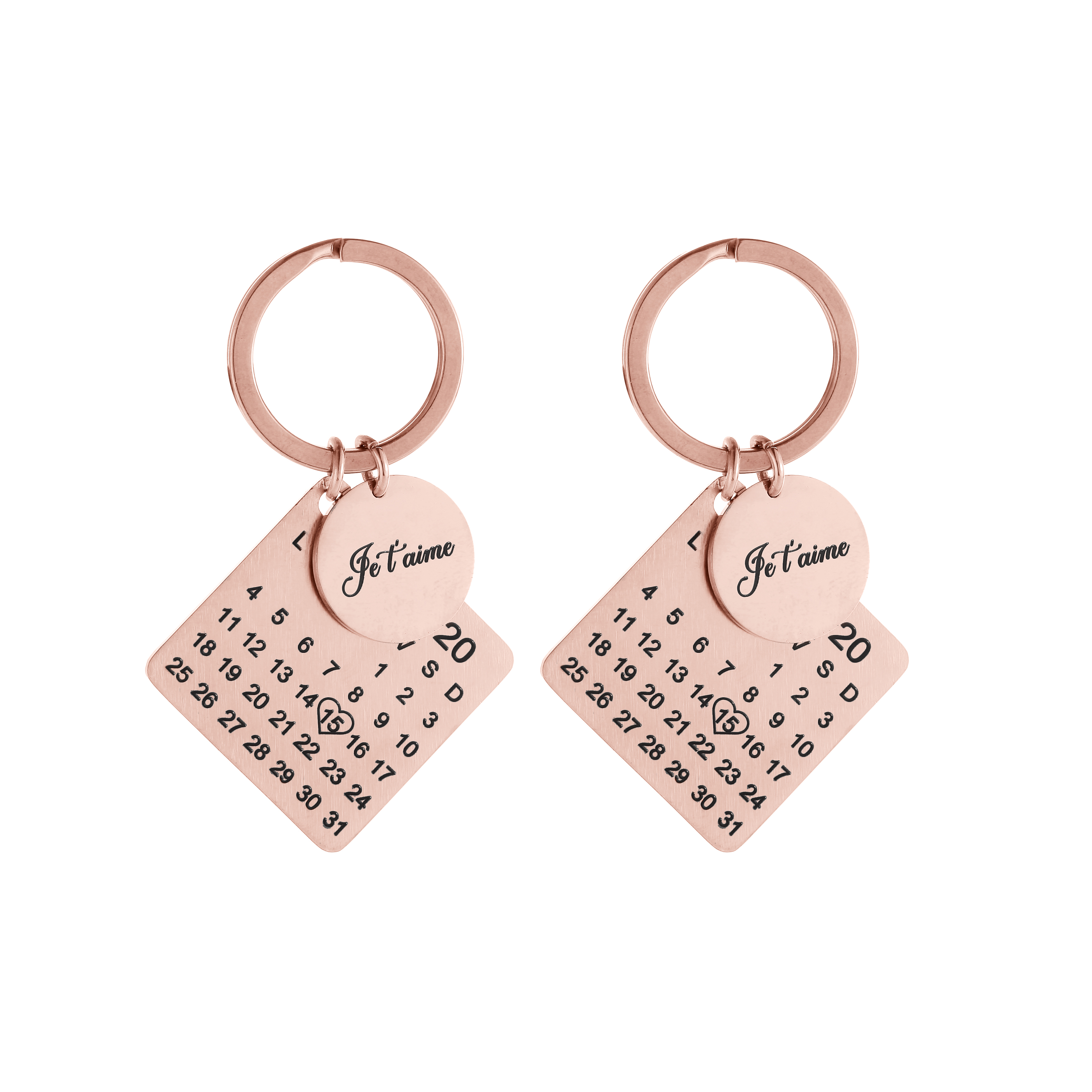 Custom Keychains with Calendar Dates and Names-Spefeel