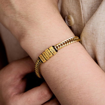 Men‘s Personalized Multi Name Engraved Bracelet