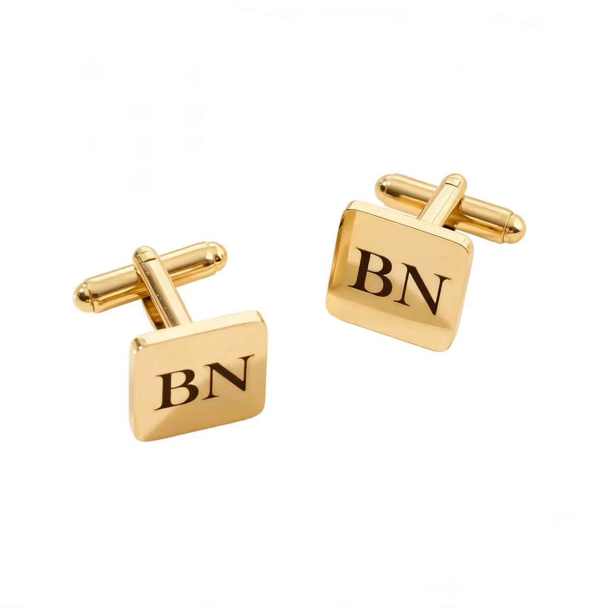 Six Styles of Square Custom Text Cufflinks
