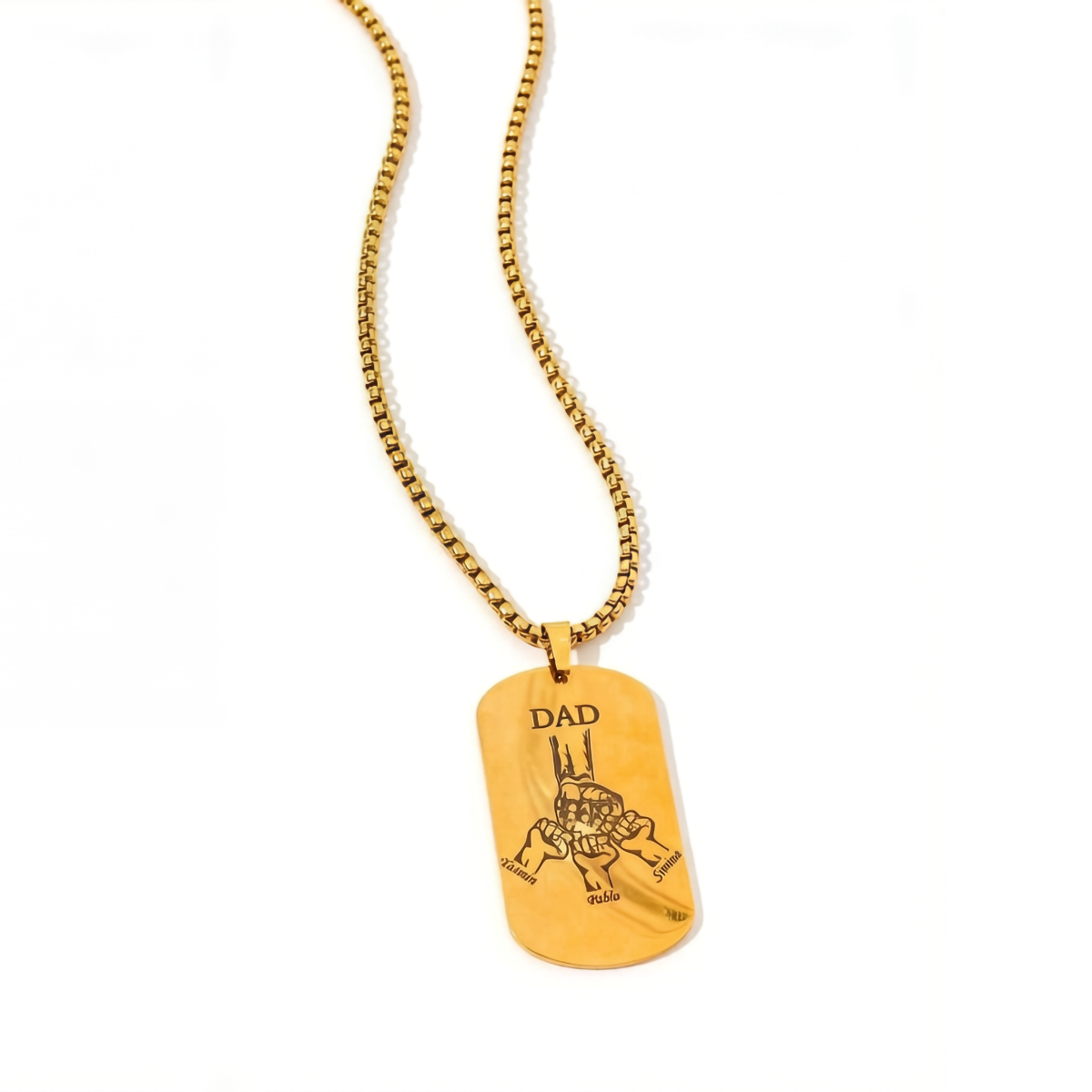 Custom Name Necklace for Father and Children