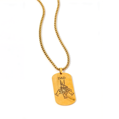 Custom Name Necklace for Father and Children