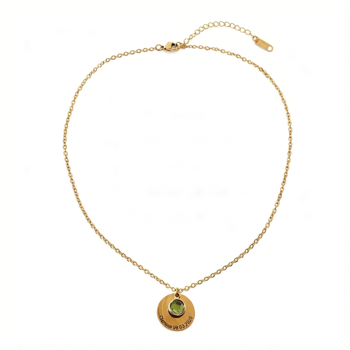 Custom Names and Birthday Dates with Birthstones Necklace